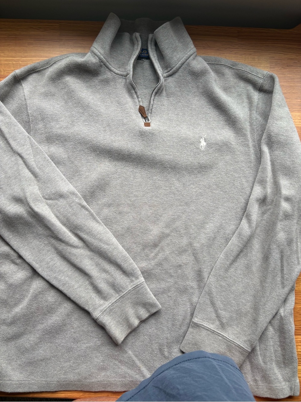 Ralph Lauren Men's Light Gray Quarter-Zip Pullover